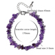 Natural Amethyst Chipped Stone Braided Bracelet – Adjustable Healing Jewelry For Women