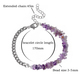 Natural Amethyst Chipped Stone Braided Bracelet – Adjustable Healing Jewelry For Women