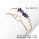 Natural Amethyst Chipped Stone Braided Bracelet – Adjustable Healing Jewelry For Women