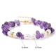 Natural Amethyst Chipped Stone Braided Bracelet – Adjustable Healing Jewelry For Women