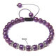 Natural Amethyst Chipped Stone Braided Bracelet – Adjustable Healing Jewelry For Women