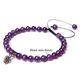 Natural Amethyst Chipped Stone Braided Bracelet – Adjustable Healing Jewelry For Women