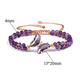 Natural Amethyst Chipped Stone Braided Bracelet – Adjustable Healing Jewelry For Women
