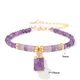 Natural Amethyst Chipped Stone Braided Bracelet – Adjustable Healing Jewelry For Women