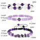 Natural Amethyst Chipped Stone Braided Bracelet – Adjustable Healing Jewelry For Women