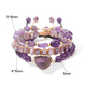 Natural Amethyst Chipped Stone Braided Bracelet – Adjustable Healing Jewelry For Women