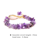 Natural Amethyst Chipped Stone Braided Bracelet – Adjustable Healing Jewelry For Women