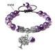 Natural Amethyst Chipped Stone Braided Bracelet – Adjustable Healing Jewelry For Women