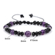 Natural Amethyst Chipped Stone Braided Bracelet – Adjustable Healing Jewelry For Women