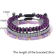 Natural Amethyst Chipped Stone Braided Bracelet – Adjustable Healing Jewelry For Women