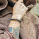Volcanic Stone Lava Wooden Beads Bracelet 8Mm Tibetan Buddha Wrist Chain