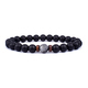 Volcanic Stone Lava Wooden Beads Bracelet 8Mm Tibetan Buddha Wrist Chain