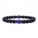 Volcanic Stone Lava Wooden Beads Bracelet 8Mm Tibetan Buddha Wrist Chain