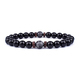 Volcanic Stone Lava Wooden Beads Bracelet 8Mm Tibetan Buddha Wrist Chain