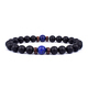 Volcanic Stone Lava Wooden Beads Bracelet 8Mm Tibetan Buddha Wrist Chain