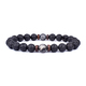 Volcanic Stone Lava Wooden Beads Bracelet 8Mm Tibetan Buddha Wrist Chain