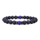 Volcanic Stone Lava Wooden Beads Bracelet 8Mm Tibetan Buddha Wrist Chain