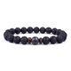 Volcanic Stone Lava Wooden Beads Bracelet 8Mm Tibetan Buddha Wrist Chain