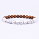 Volcanic Stone Lava Wooden Beads Bracelet 8Mm Tibetan Buddha Wrist Chain