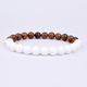Volcanic Stone Lava Wooden Beads Bracelet 8Mm Tibetan Buddha Wrist Chain