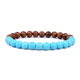 Volcanic Stone Lava Wooden Beads Bracelet 8Mm Tibetan Buddha Wrist Chain