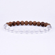 Volcanic Stone Lava Wooden Beads Bracelet 8Mm Tibetan Buddha Wrist Chain