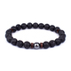 Volcanic Stone Lava Wooden Beads Bracelet 8Mm Tibetan Buddha Wrist Chain