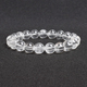 Clear Quartz Crystal Bracelet – White Healing Energy Stone Beads Yoga Jewelry