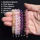 Clear Quartz Crystal Bracelet – White Healing Energy Stone Beads Yoga Jewelry