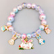 children beads bracelets  elephant rabbit cartoon pendant beads bracelets christmas presents fashion kids jewelry