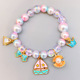 children beads bracelets  elephant rabbit cartoon pendant beads bracelets christmas presents fashion kids jewelry