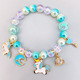 children beads bracelets  elephant rabbit cartoon pendant beads bracelets christmas presents fashion kids jewelry