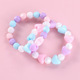 Pink Heart Beads Bracelet For Children Friendship Jewelry