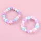 Pink Heart Beads Bracelet For Children Friendship Jewelry