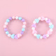 Pink Heart Beads Bracelet For Children Friendship Jewelry