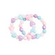 Pink Heart Beads Bracelet For Children Friendship Jewelry