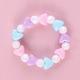 Pink Heart Beads Bracelet For Children Friendship Jewelry