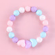 Pink Heart Beads Bracelet For Children Friendship Jewelry