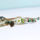 Handmade Ceramic Flower Woven Bracelet With Leaves Pendant