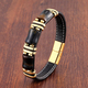 natural stone,tiger eye bracelet,black leather rope chain,men bracelet,stainless steel bracelet,women fashion jewelry,e