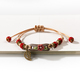 traditional boondoggle hand woven colored glaze ceramic bracelets beads folk style women's fashion jewelry dropshipping #392