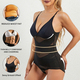 Women's Sculpting Bodysuit Cross Compression Shapewear Over Bust Deep V
