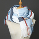 luxury brand autumn wrap scarves winter warm foulard bandana female blanket cashmere plaid scarf men's thick fringe large shawls