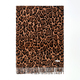 Women's Winter Cashmere Scarf With Tassels - Leopard Print Shawl & Wrap
