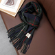 Thick Cashmere Plaid Scarf With Tassels - Winter Fashion Shawl & Wrap