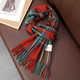 Thick Cashmere Plaid Scarf With Tassels - Winter Fashion Shawl & Wrap