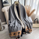 Women's Jacquard Winter Scarf Cashmere Thicken Warm Wrap Pashmina