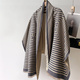 Luxus Cashmere Winterschal Streifen Druck Großer Doppelseitiger Dicker Warmer Schal Wrap