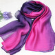 Solid Gradient Silk Scarf Thin Shawls And Wrap Long