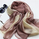 Solid Gradient Silk Scarf Thin Shawls And Wrap Long
